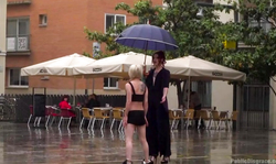 Sweet public disgrace with two humiliated sluts Nora Barcelona and Silvia Rubi