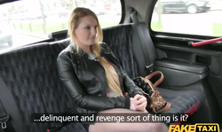 Cute busty blonde takes his hard cock in the mouth!