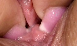 Awesome-looking naked brunette stretch her crack in the kitchen