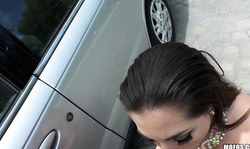 Big-ass chick Ashley Daily enjoys the doggy style pose