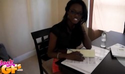 Passionate black cutie Tiffany Tailor performs a gorgeous blowjob