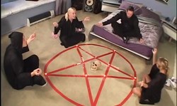 Satanic fucker drills a slender interracial sex slave Kat