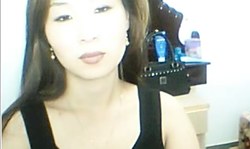 Big-boobed Asian chick strokes her accurate snatch with pleasure