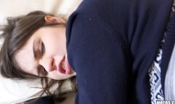 Brown-haired Anna Taylor gets her pussy banged in cowgirl pose